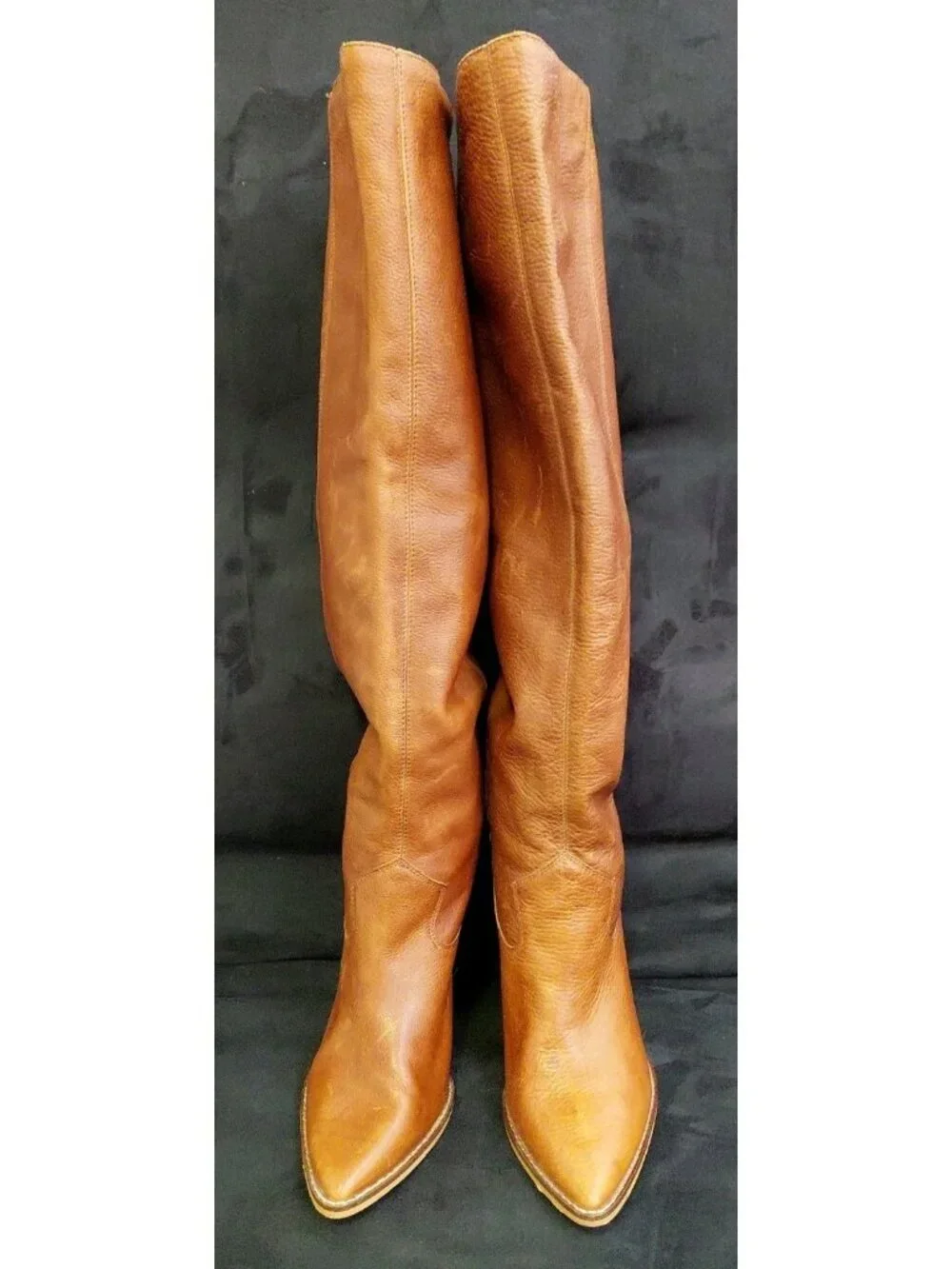 LUCKY BRAND Azoola Whiskey Tall Knee High Leather Boots Shoes Size US 6.5